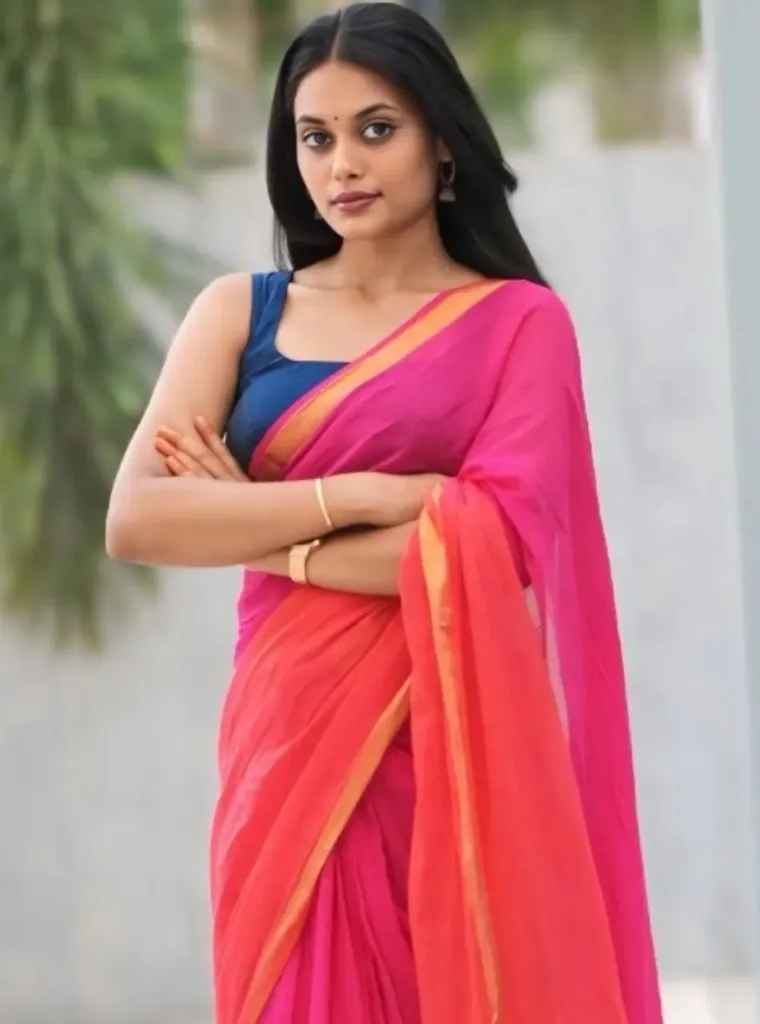 Jari border saree