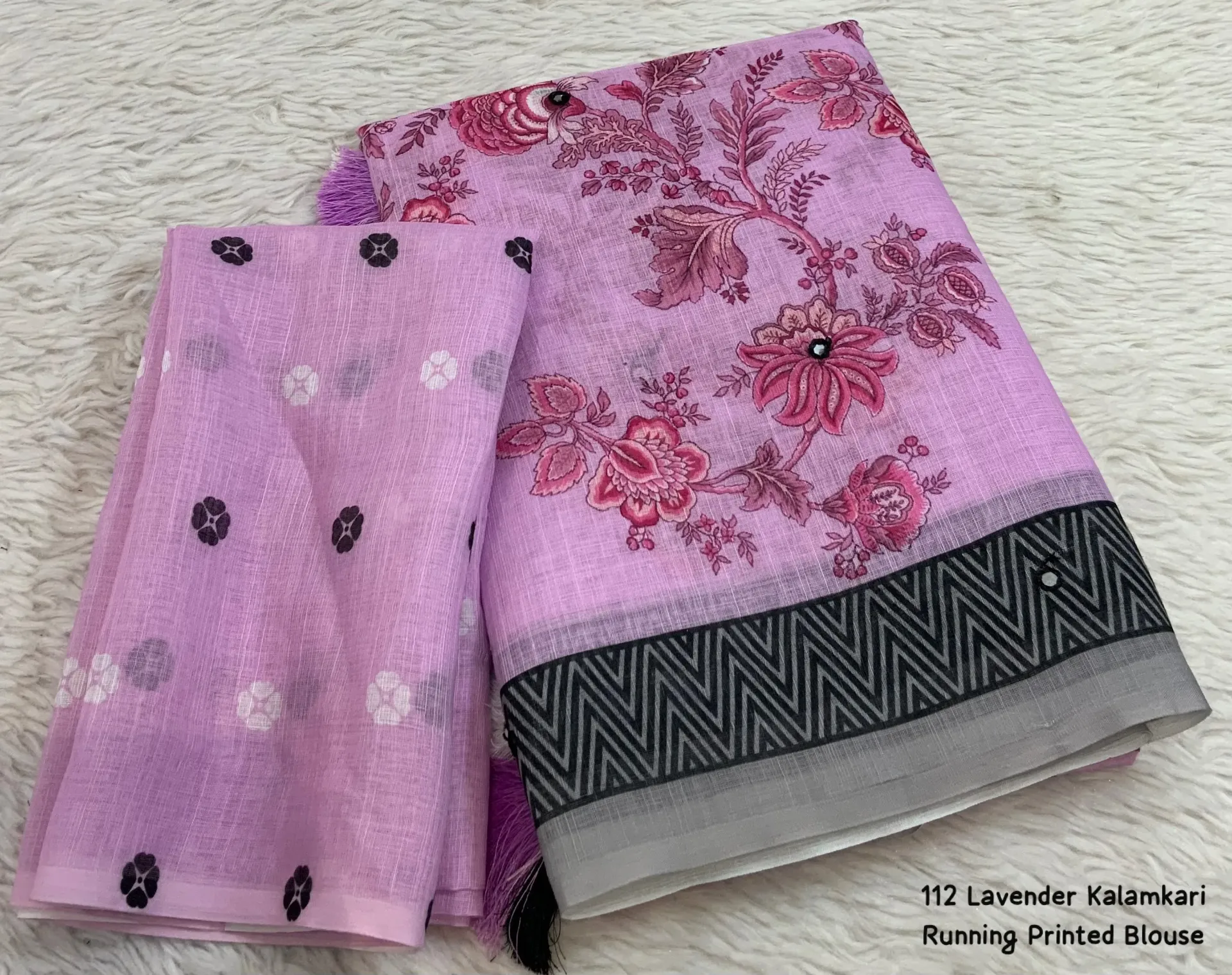 Levender kalamkari saree