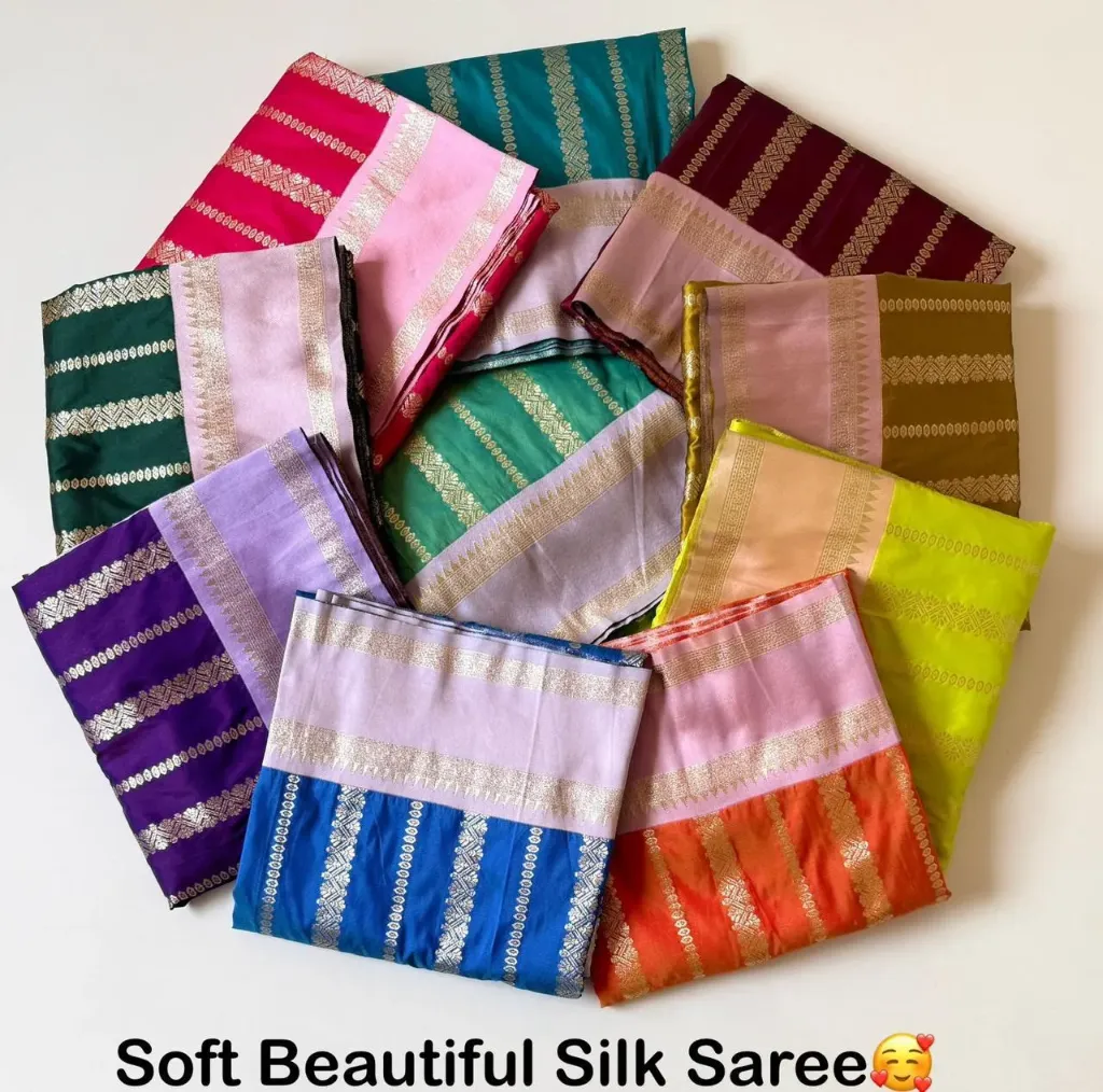 Soft silk jaquard saree