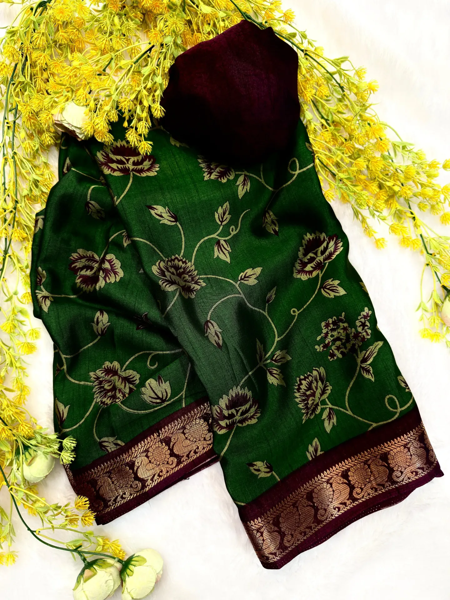 Soft bleck dola saree