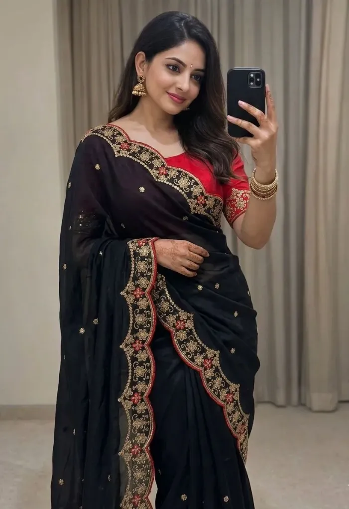 Heavily rangoli saree