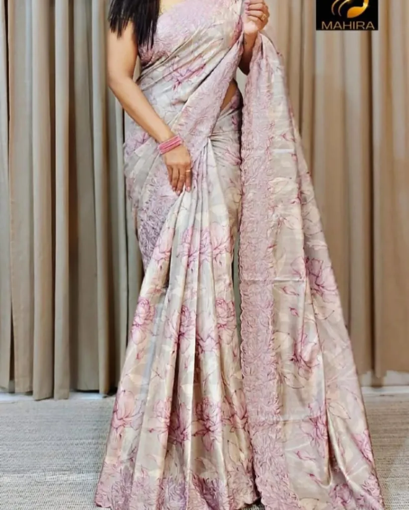 Floral design saree