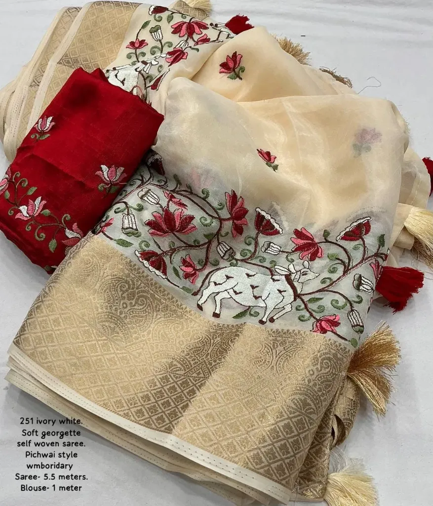 Pitchwai style saree