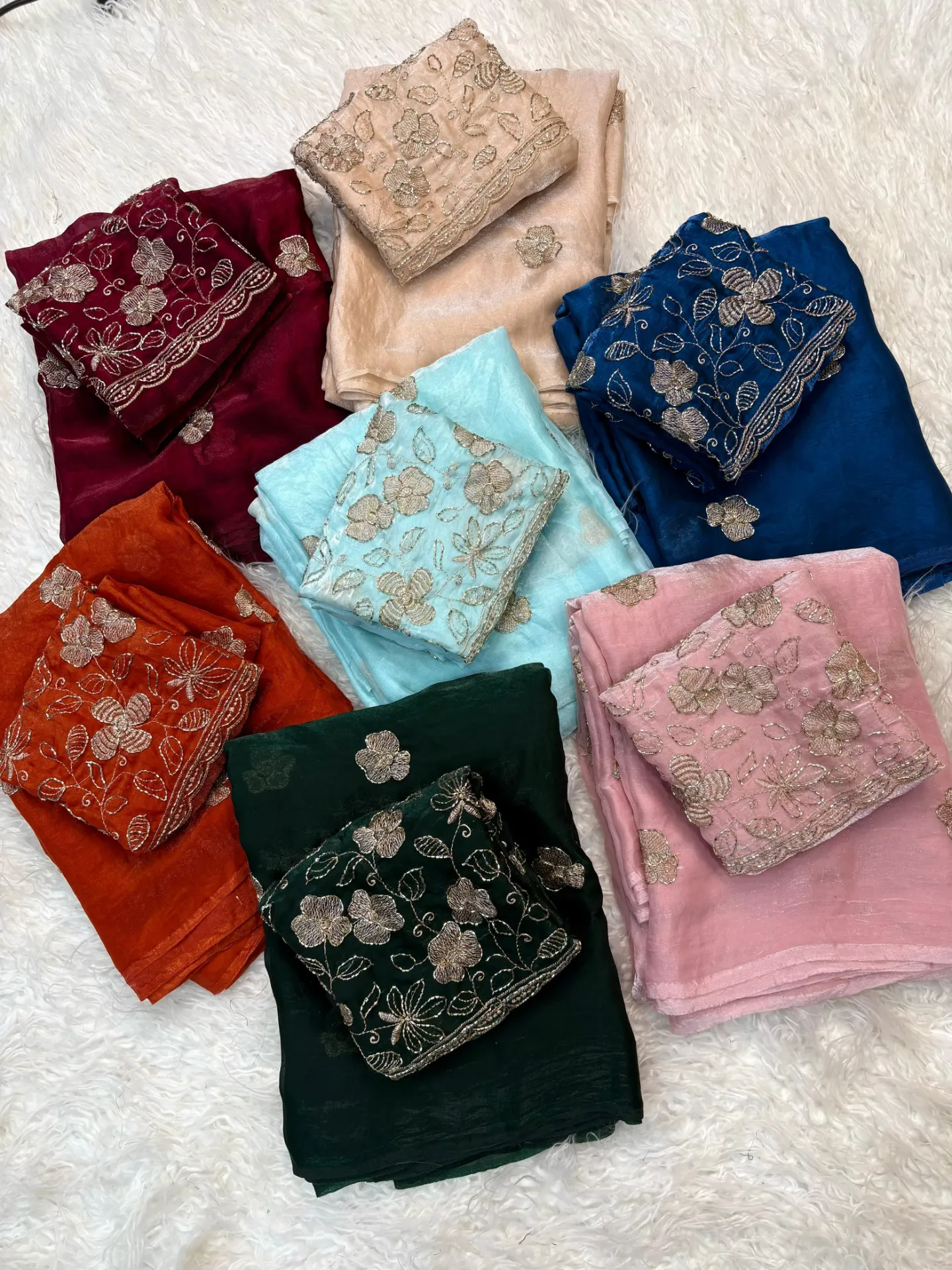 Fendey leaf saree